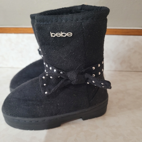 Bebe Toddler Black Boots size 7 - Picture 1 of 5